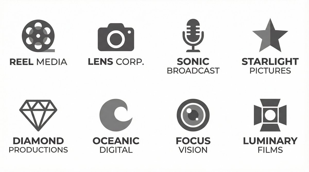 17c一起草合作影视品牌Logo墙